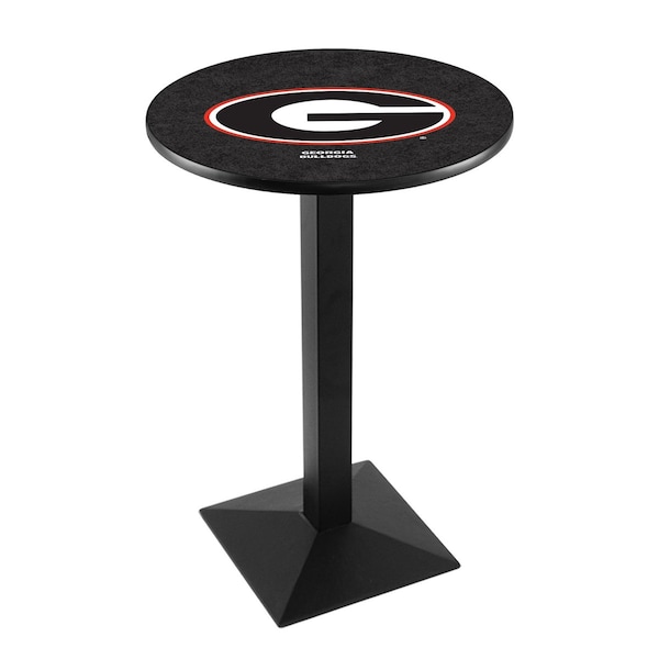 42" Blk Wrinkle Georgia "G" Pub Table